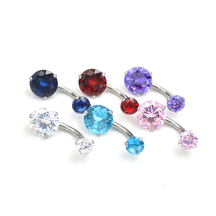 Belly Button Bar with CZ(图1)