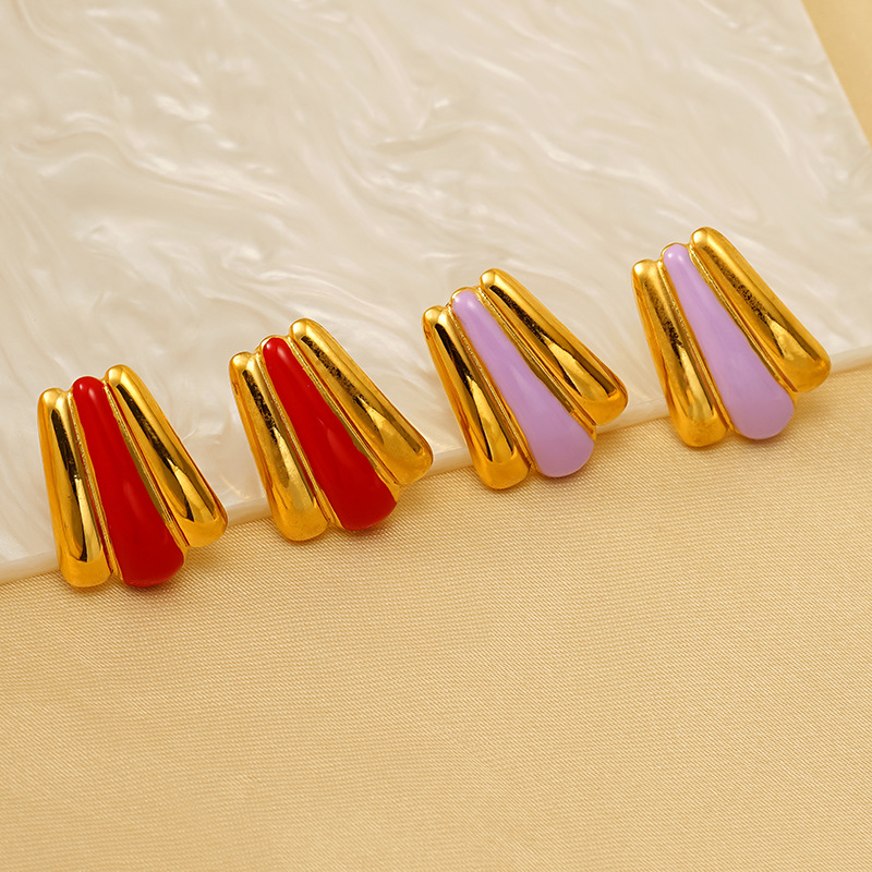 Statement Earring with Enamel(图1)