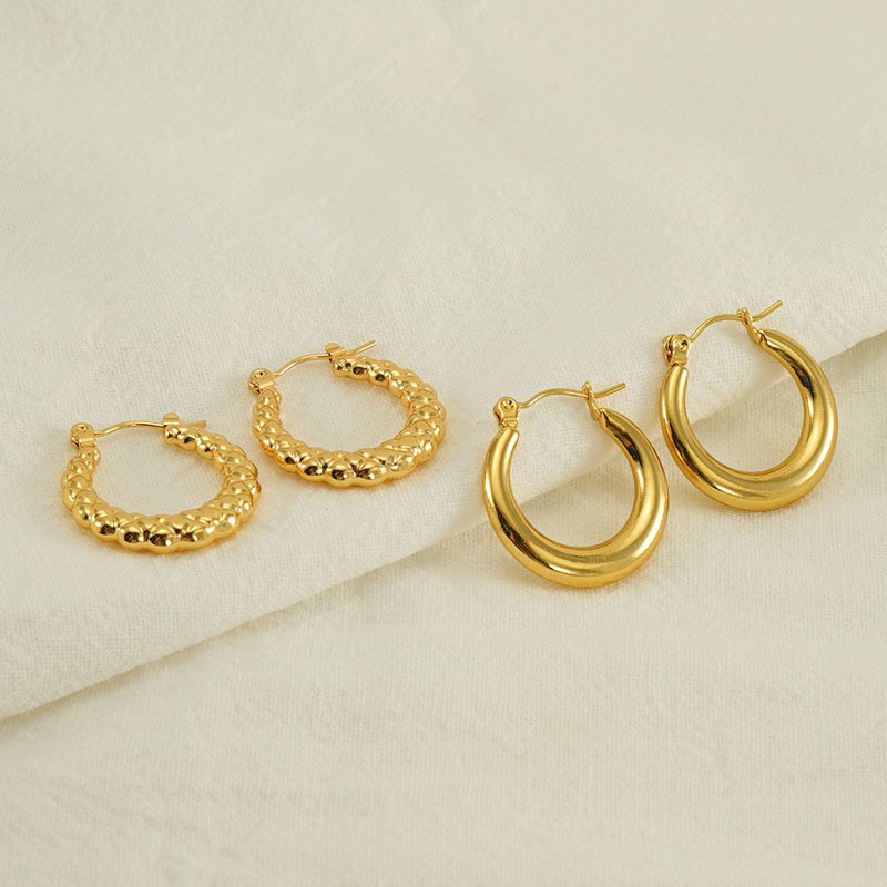 18k Gold Plated Earring Hoop(图1)