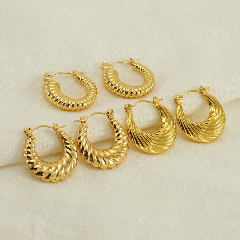 18k Gold Plated Earring Hoop(图1)