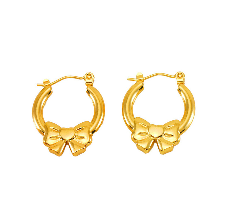 18k Gold Plated Hoop Earring(图1)