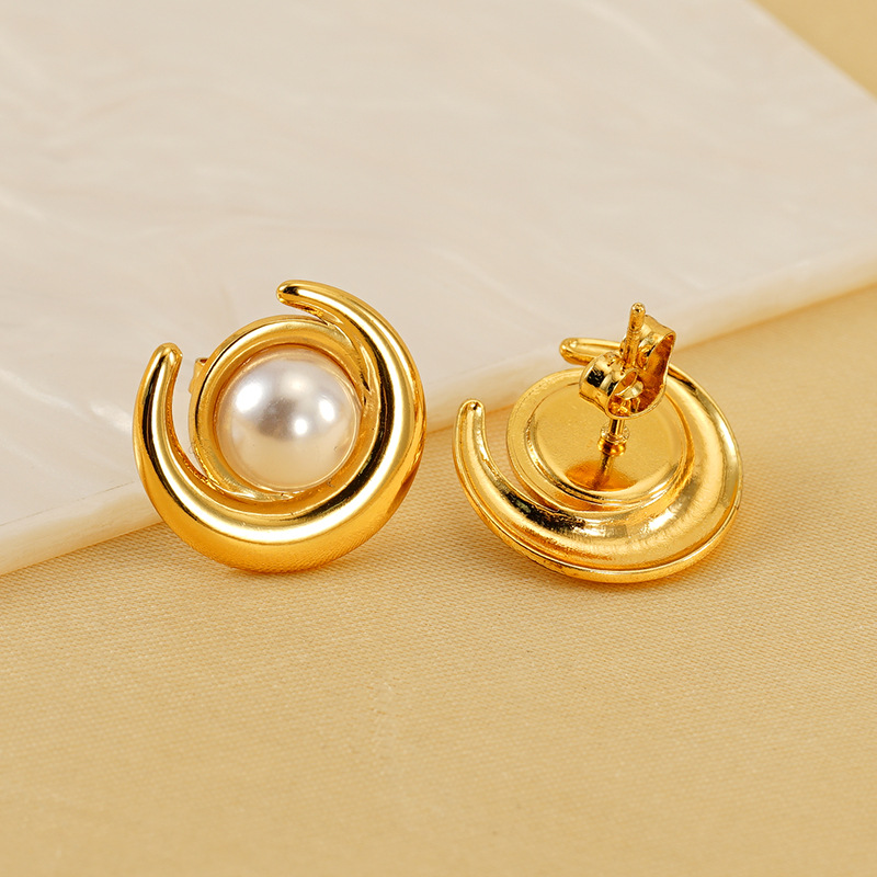 Ear Stud with Pearl(图1)