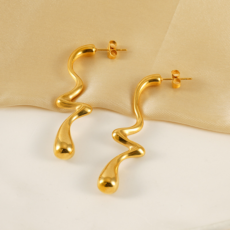 18k Gold Plated Statement Earring(图1)