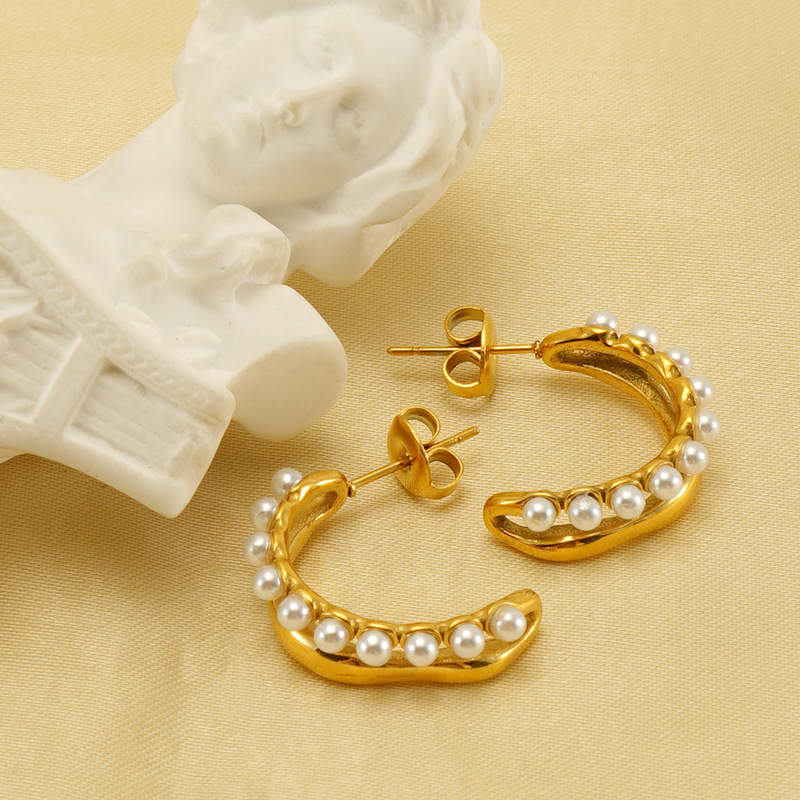 Statement Earring with Pearls(图1)