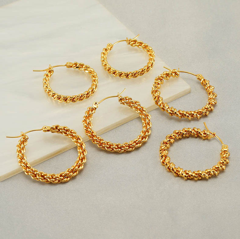 18k Gold Plated Ear Hoop(图1)