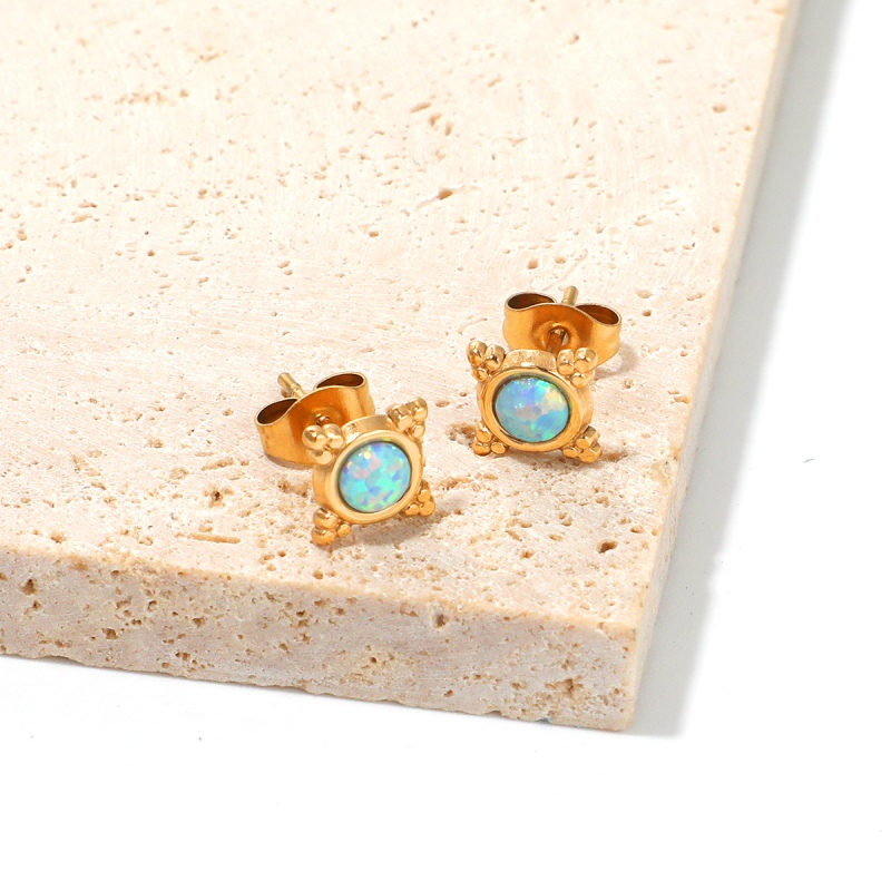 Ear Stud with Opal(图1)