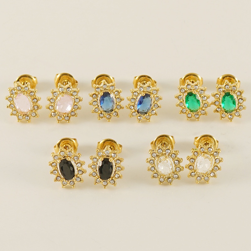 Ear Stud with Zircon Top(图1)