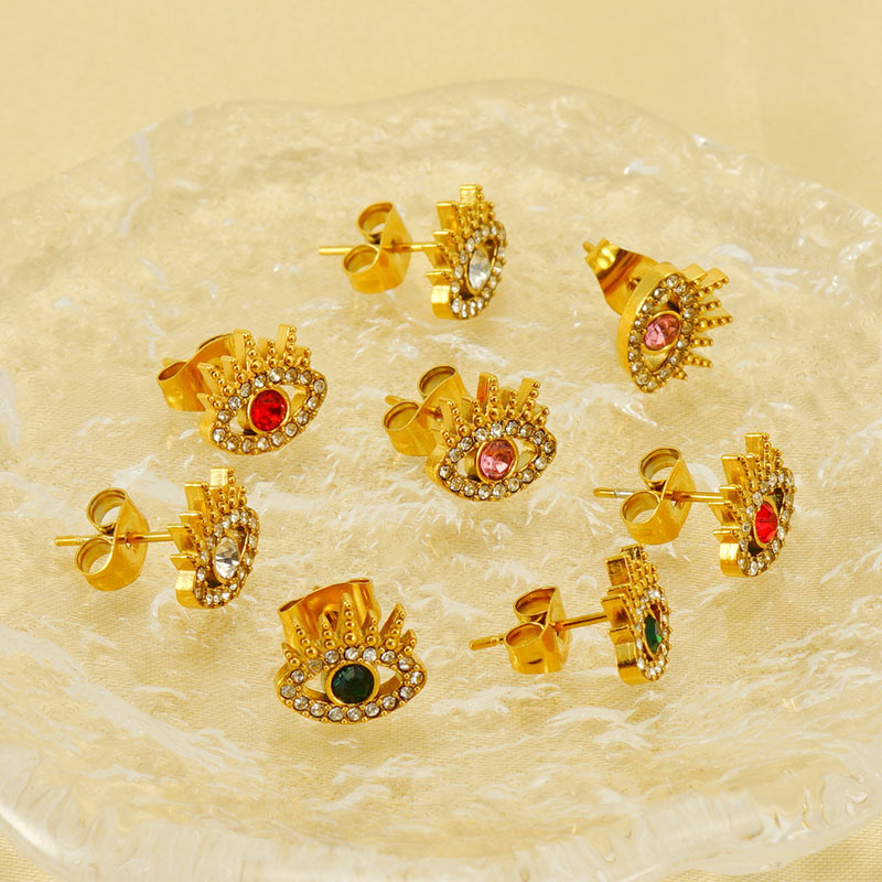 Ear Stud with Zircon Top(图1)