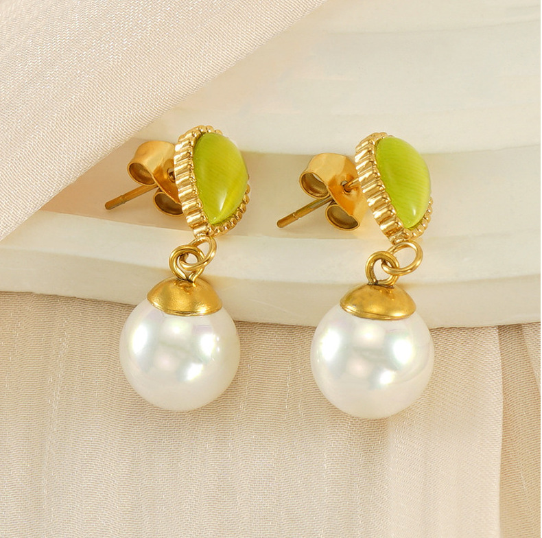 Earring with Pearl and Opal(图1)