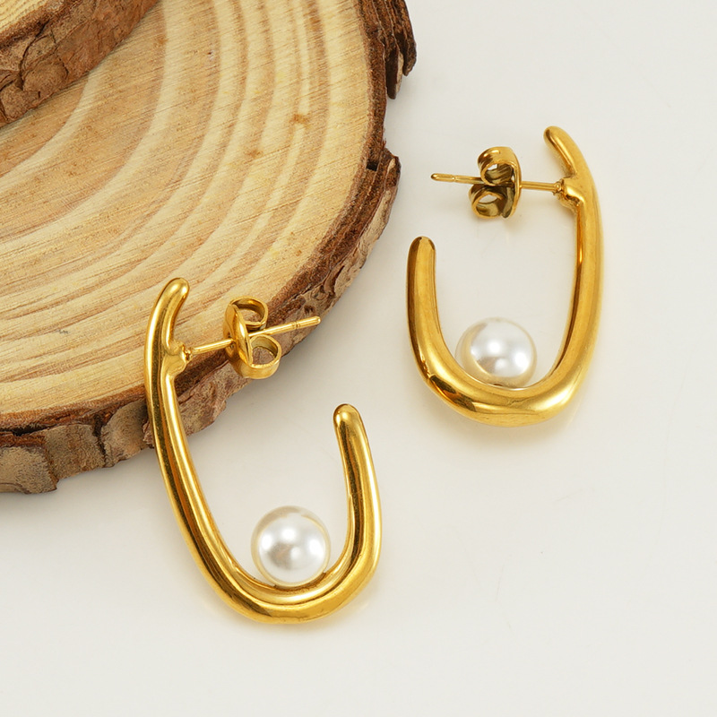 Statement Earring with Pearl(图1)