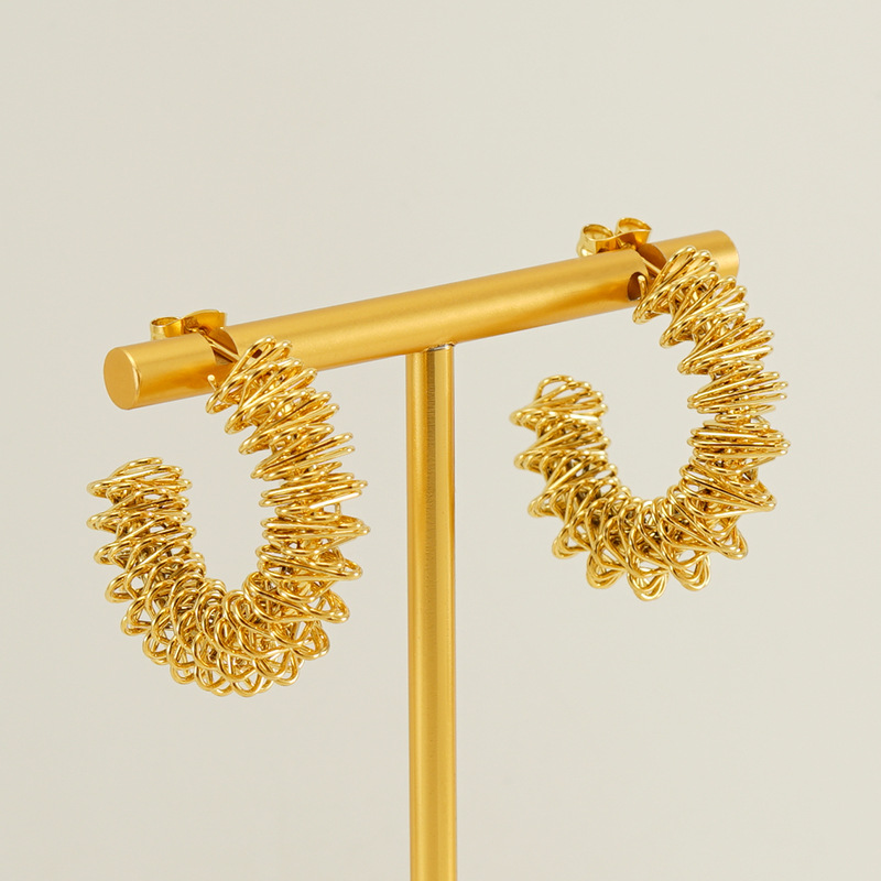 18k Gold Plated Statement Earring(图1)