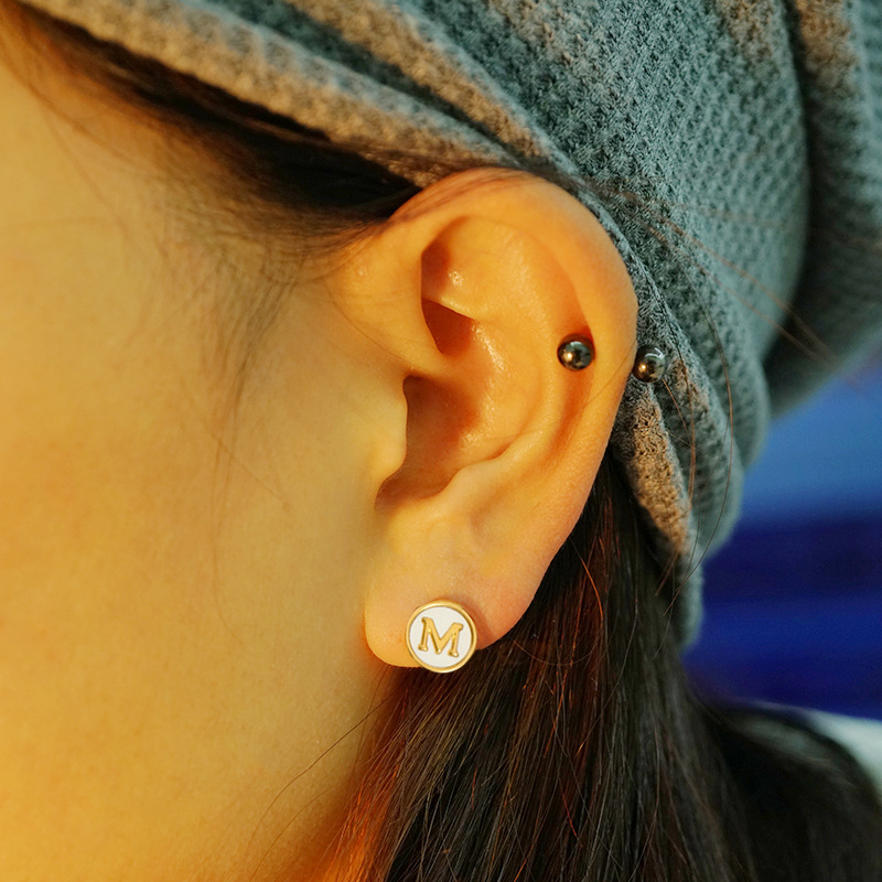 Alphabet Letter Ear Stud(图1)