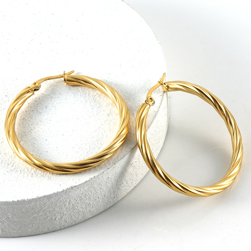 18k Gold Plated Ear Hoop(图1)