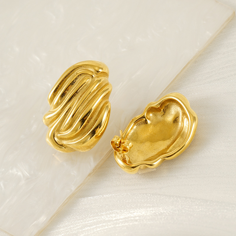 18k Gold Plated Statement Earring(图1)