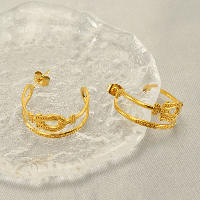 18k Gold Plated Statement Earring(图1)