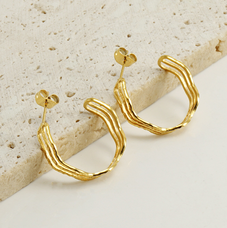 18k Gold Plated Statement Earring(图1)