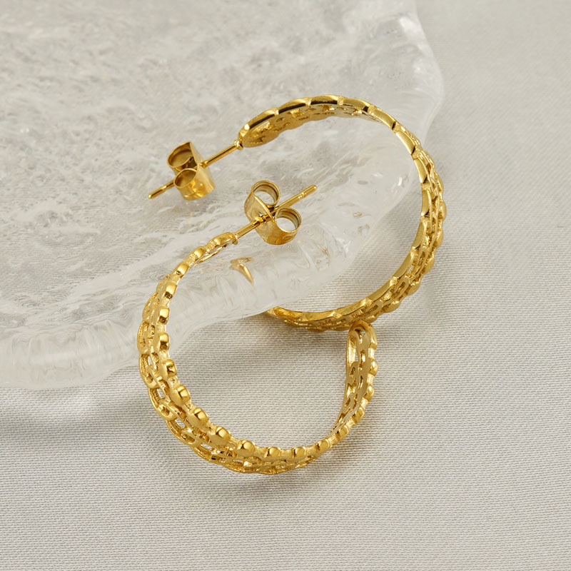 18k Gold Plated Statement Earring(图1)