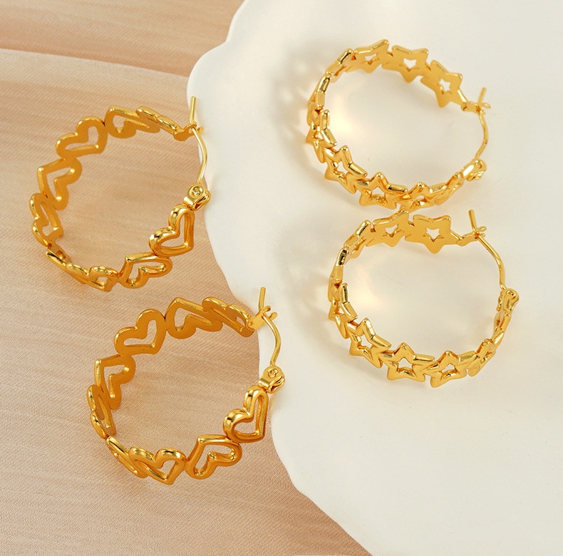 18k Gold Plated Ear Hoop(图1)