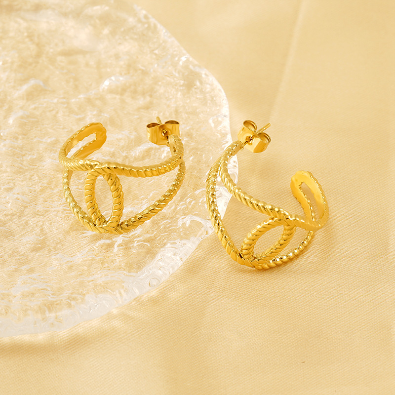 18k Gold Plated Statement Earring(图1)