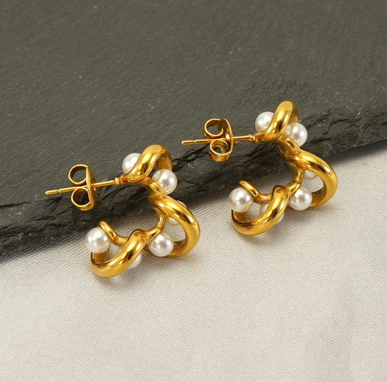 Statement Earring with Pearl(图1)