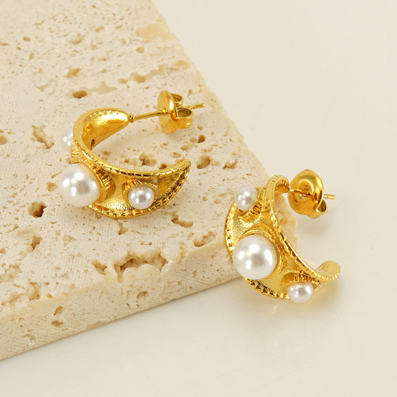 Statement Earring with Pearl(图1)