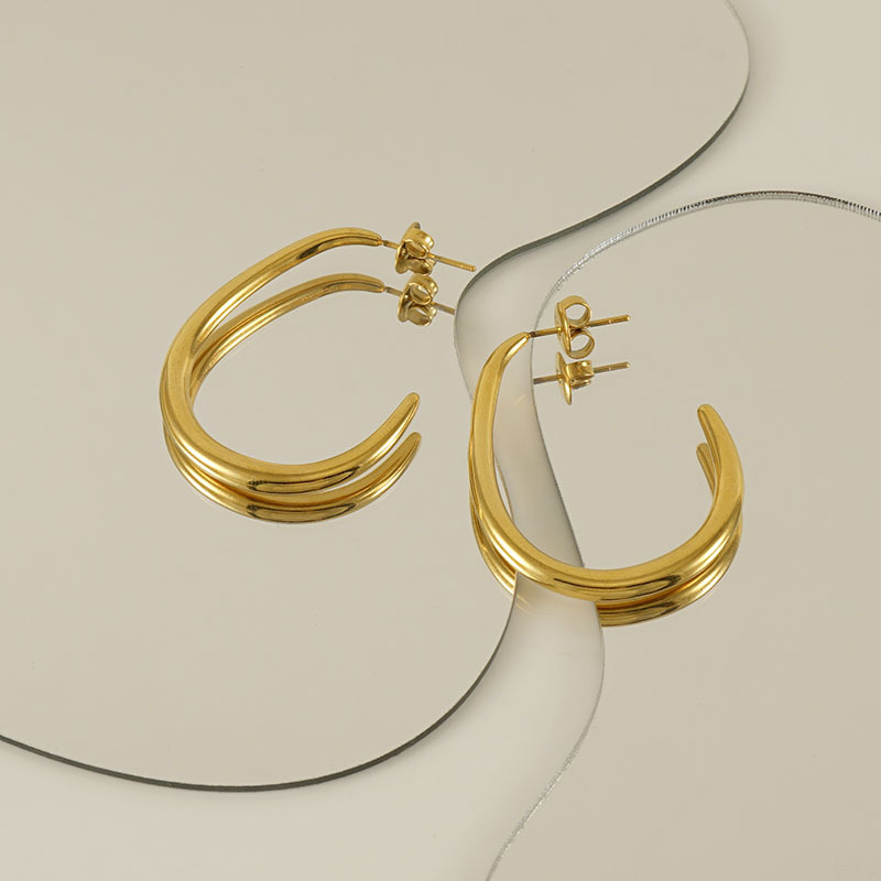 18k Gold Plated Statement Earring(图1)