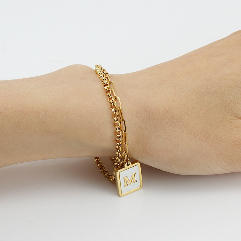 Alphabet Bracelet with Shell(图1)