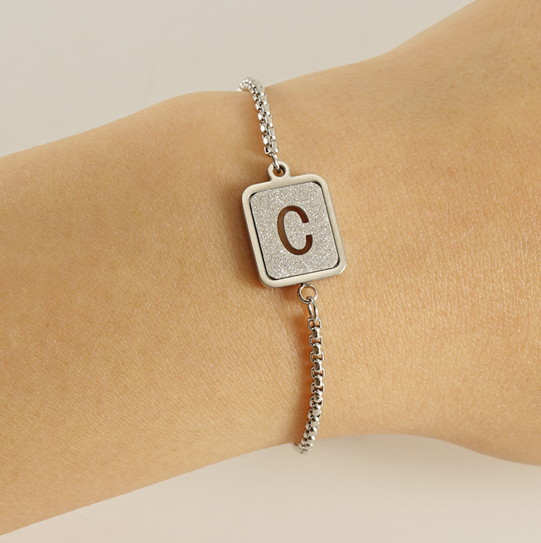 Alphabet Bracelet with Shell(图1)