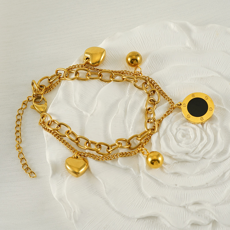 18k Gold Plated Bracelet with Ceramic(图1)