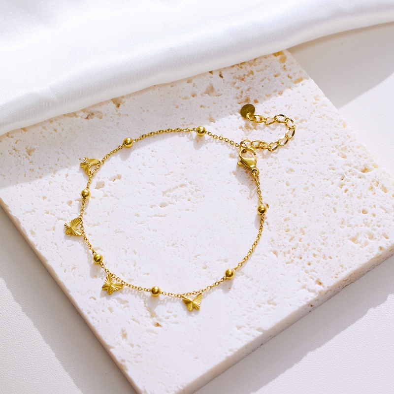 18k Gold Plated Bracelet with Butterfly(图1)