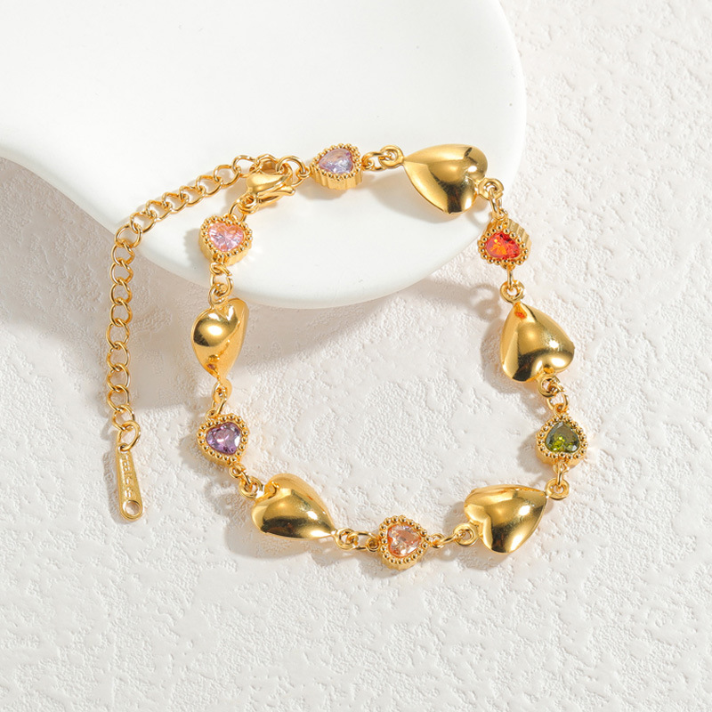 18k Gold Plated Bracelet with Zircon(图1)