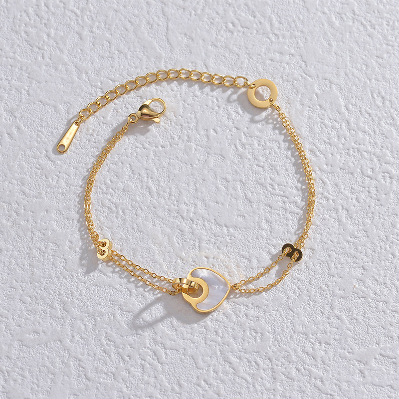 18k Gold Plated Bracelet with Shell(图1)