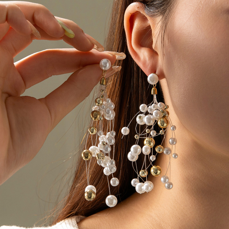 Earring Drop with Pearls(图1)