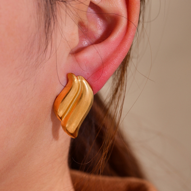 18k Gold Plated Statement Earring(图1)