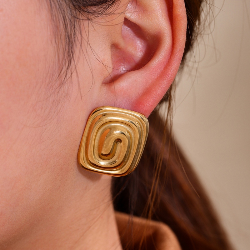 18k Gold Plated Statement Earring(图1)