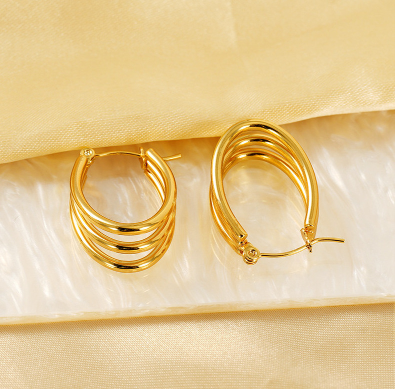 18k Gold Plated Ear Hoop(图1)