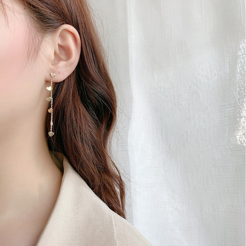 Earring with Heart Tassel(图1)