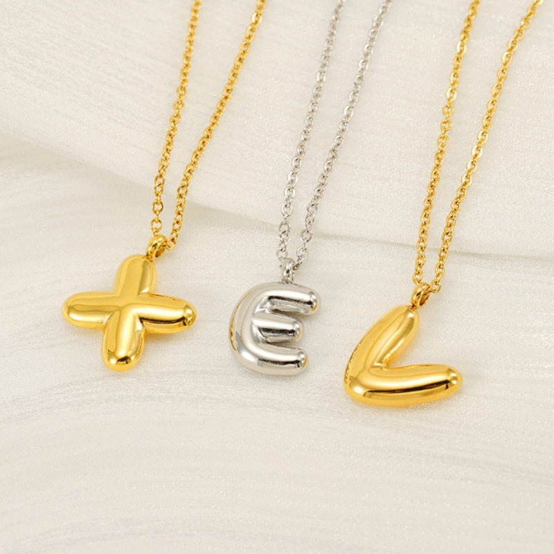 Stainless Steel Alphabet Necklace(图1)