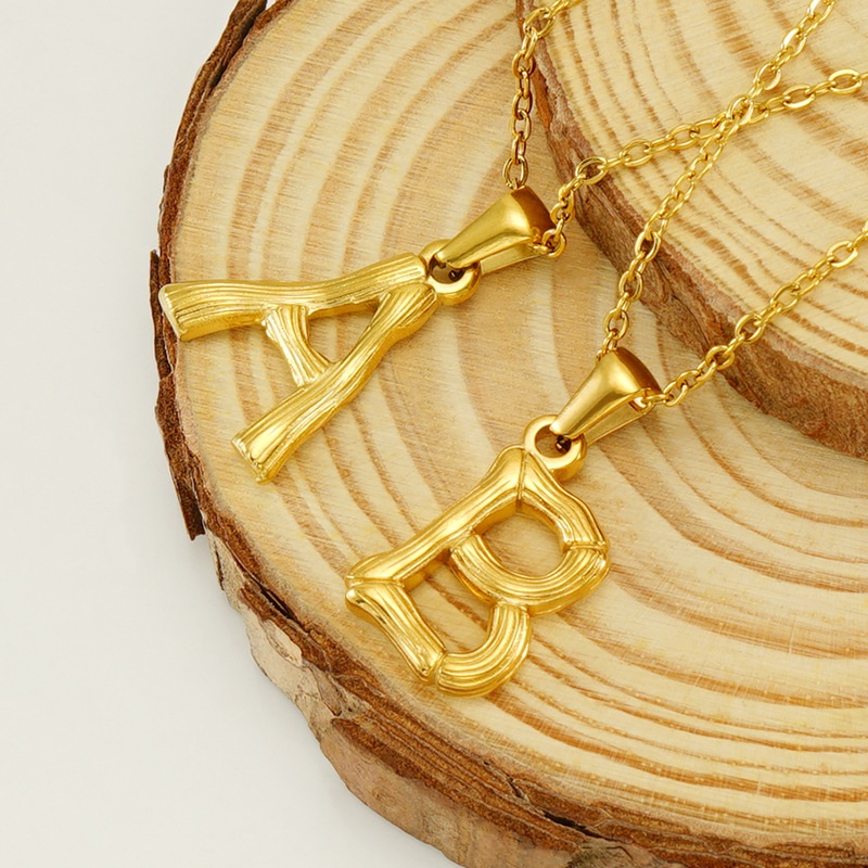 18k Gold Plated Alphabet Necklace(图1)