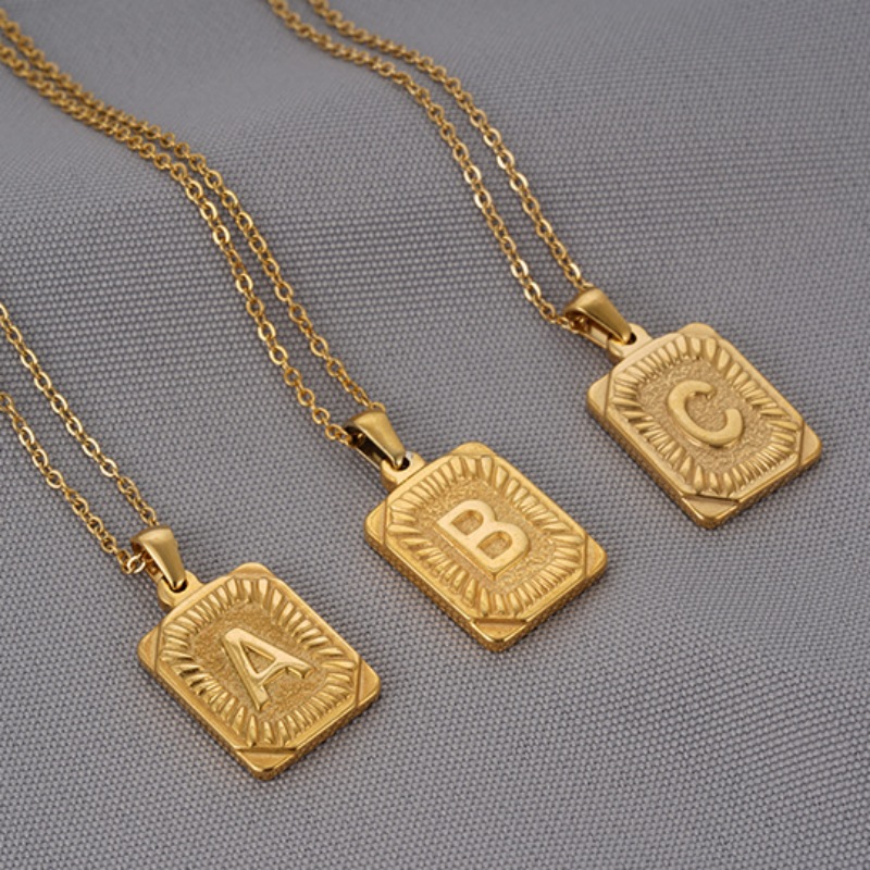 Square Alphabet Necklace(图1)