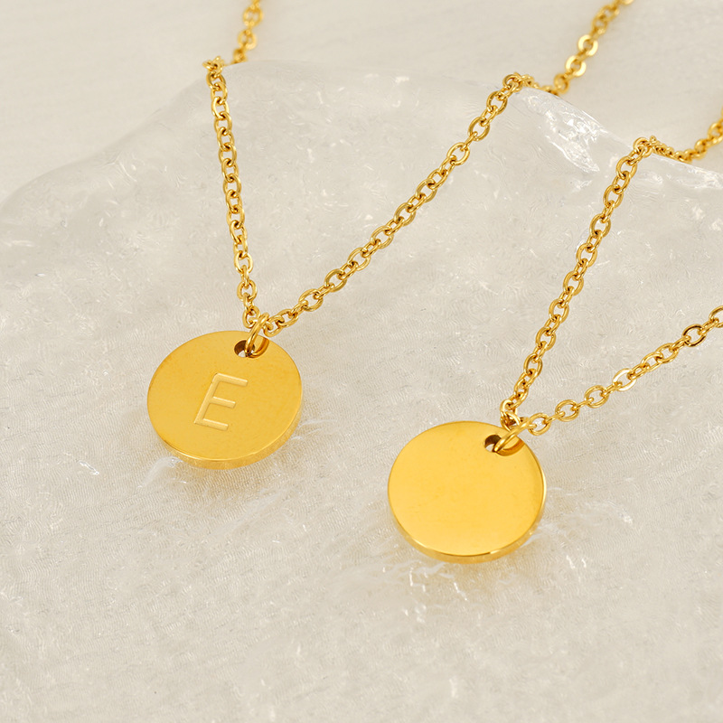 18k Gold Plated Alphabet Necklace(图1)