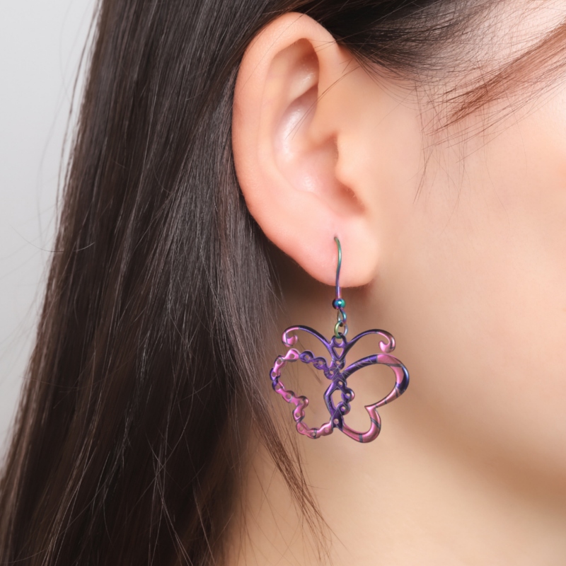 Earring Drop with Butterfly Dangle(图1)