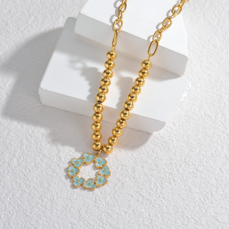 Necklace with Enamel Flower(图1)