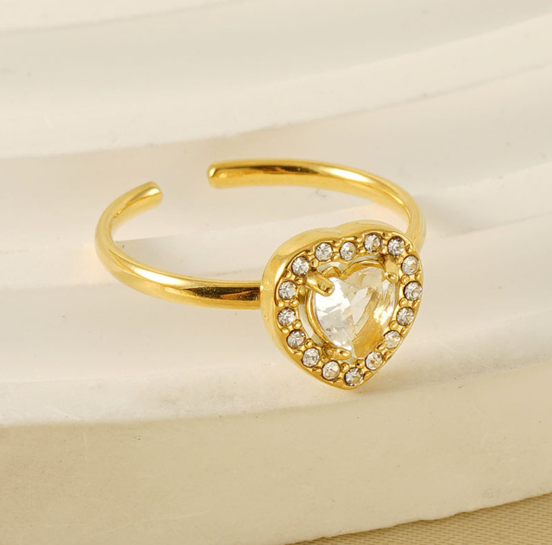 Ring with Heart Zircon(图1)