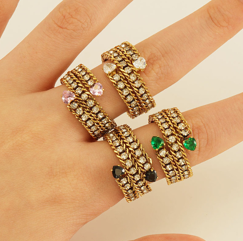 Multi-layer Ring with Zircon(图1)