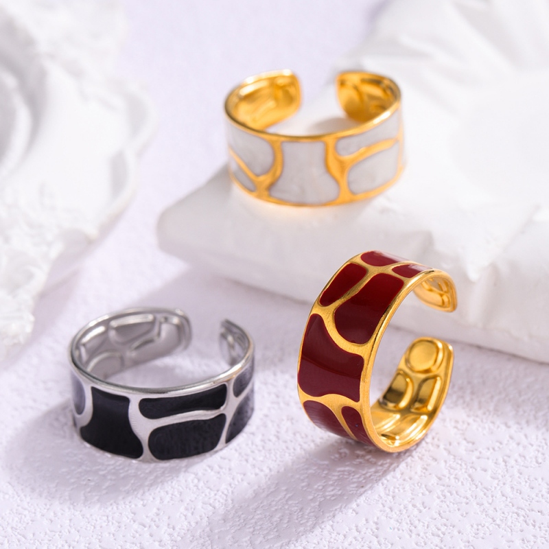 Opening Adjustable Ring with Enamel(图1)