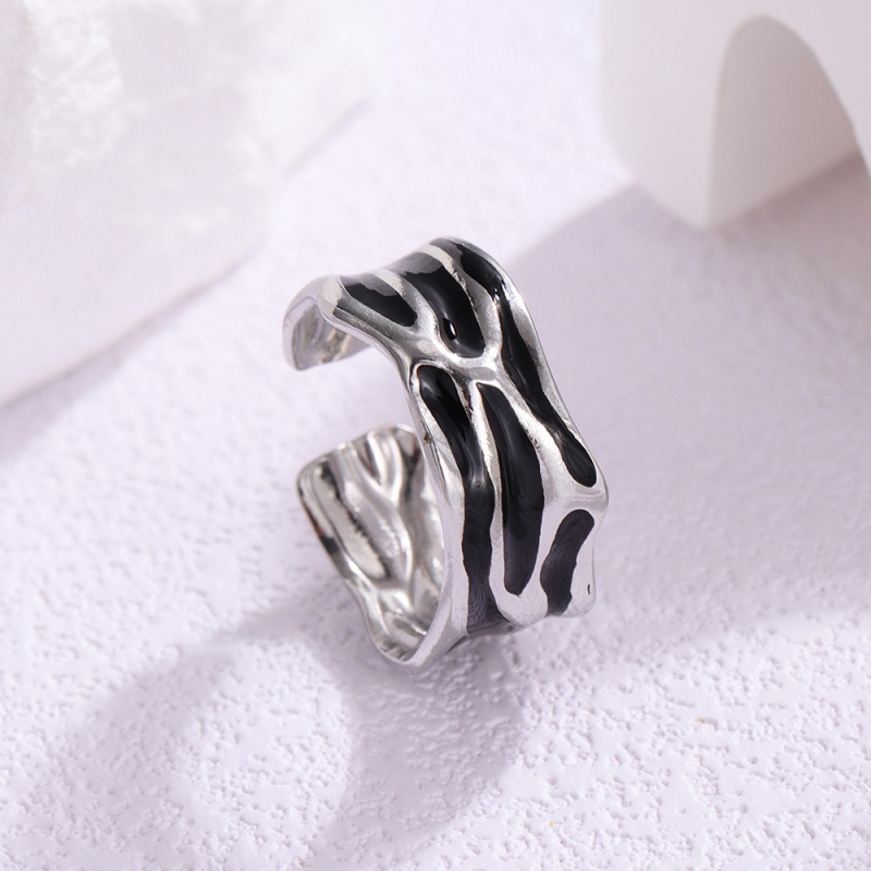 Opening Adjustable Ring with Enamel(图1)