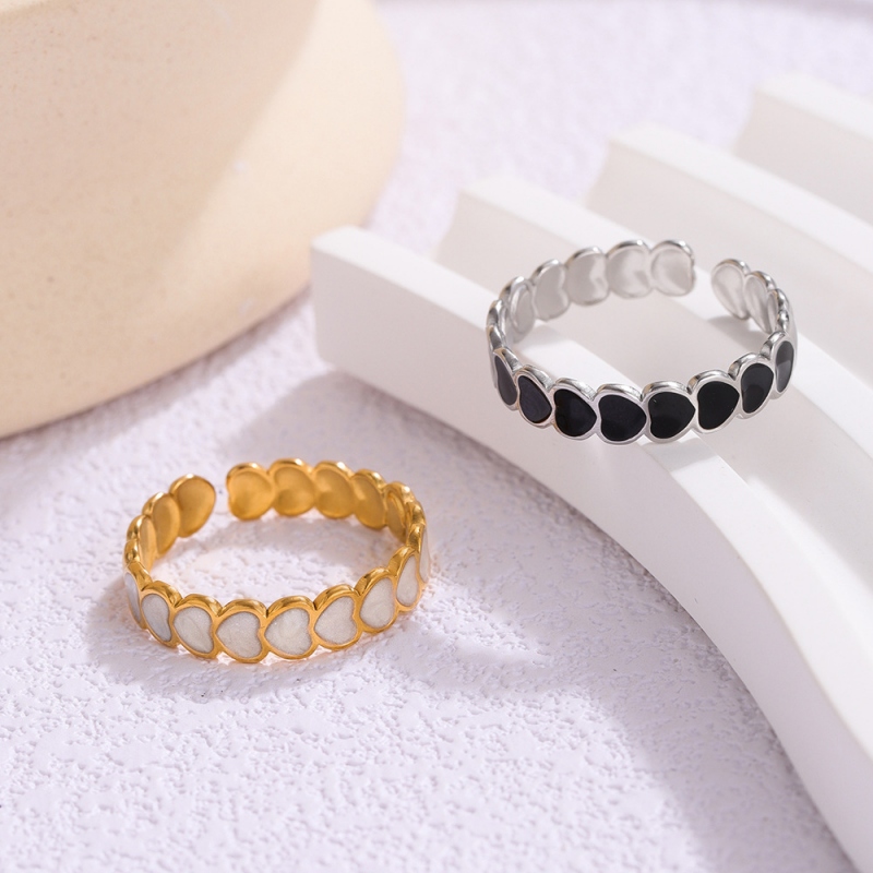 Opening Adjustable Ring with Enamel(图1)