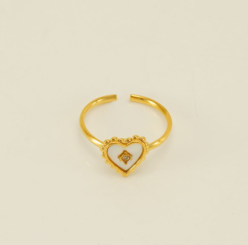 Opening Adjustable Ring with Heart(图1)