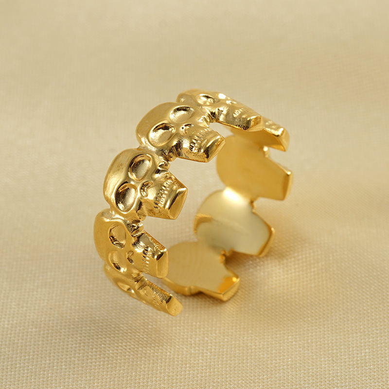 Opening Adjustable Ring with Skull(图1)